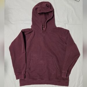 Lululemon All Yours Hoodie Women's 12 Burgundy Maroon Fleece Pullover Hoodie